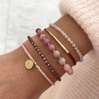 Dotted Bracelet - Shiny Bordeaux
