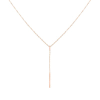 Little Bar Y-Necklace - Rose Gold