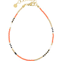 Delicate Anklet - Bright Orange