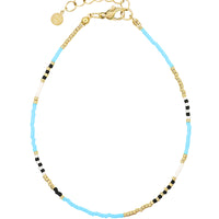 Delicate Anklet - Bright Sky Blue