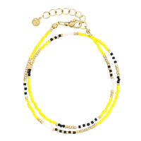 Delicate Wrap Bracelet - Bright Lemon