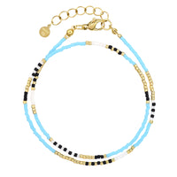 Delicate Wrap Bracelet - Bright Sky Blue