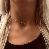 Infinity Ring Necklace - Rose Gold