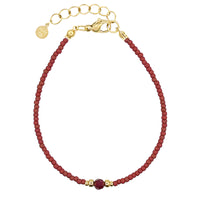 Diamond Bracelet - Deep Red