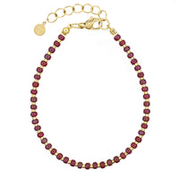 Dotted Bracelet Shiny Burgundy