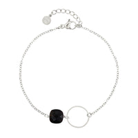 Infinity Bracelet - Black Obsidian