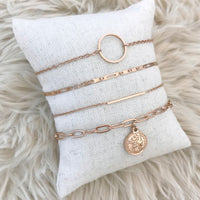 SALE - Rose Gold Bracelet Set - Just Rose Gold