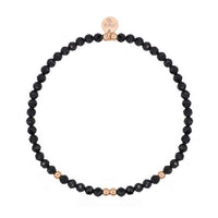 Faceted Crystals / 925 Sterling Silver - Black Spinel
