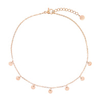Tiny Coins Anklet - Rose Gold