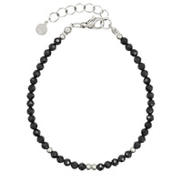 Faceted Crystal Bracelet - Black Spinel