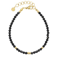 Faceted Crystal Bracelet - Black Spinel