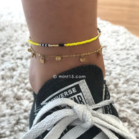 Delicate Anklet - Bright Lemon