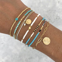 Delicate Wrap Bracelet - Bright Sky Blue