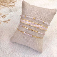 Beaded Bracelet 'Silk Satin' - Soft Lilac Pink - Last Stock!