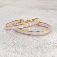 Beaded Bracelet 'Silk Satin' - Soft Lilac Pink - Last Stock!