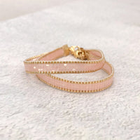 Beaded Bracelet 'Silk Satin' - Peach Rose - Last Stock!