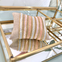 Beaded Bracelet 'Silk Satin' - Peach Rose - Last Stock!