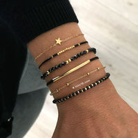 Faceted Crystal Bracelet - Black Spinel