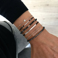 Faceted Crystal Bracelet - Black Spinel
