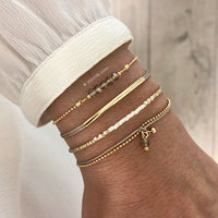 Delicate Bracelet - White & Sand