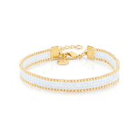 Beaded Bracelet 'Silk Satin' - Soft Aqua Blue - Last Stock!
