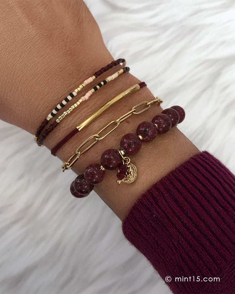 Bracelet Set 'Burgundy Love'