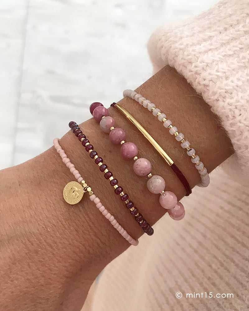 Dotted Bracelet - Shiny Bordeaux