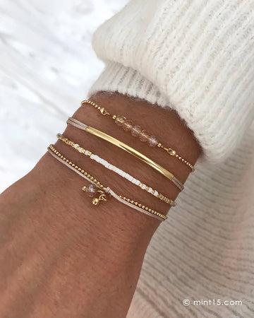Bracelet Set 'White & Natural'