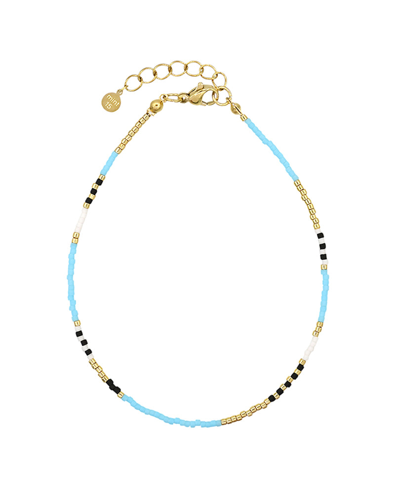 Delicate Anklet - Bright Sky Blue