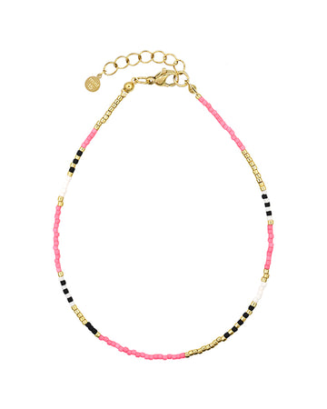 Delicate Anklet - Hot Pink
