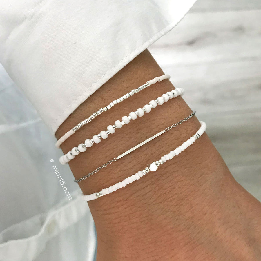 Armband-Set 'Bright White'