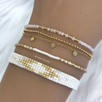 Beaded Bracelet 'Vintage White Diamond' - Last Stock!
