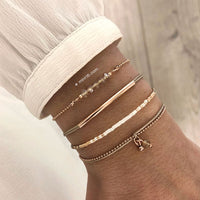 Bracelet Set 'White & Natural'