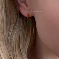 Minimalistic Earrings - Malachite