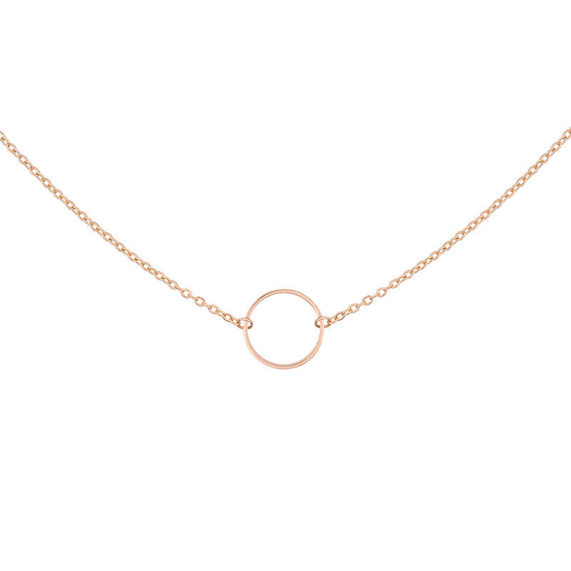 Infinity Ring Necklace - Rose Gold