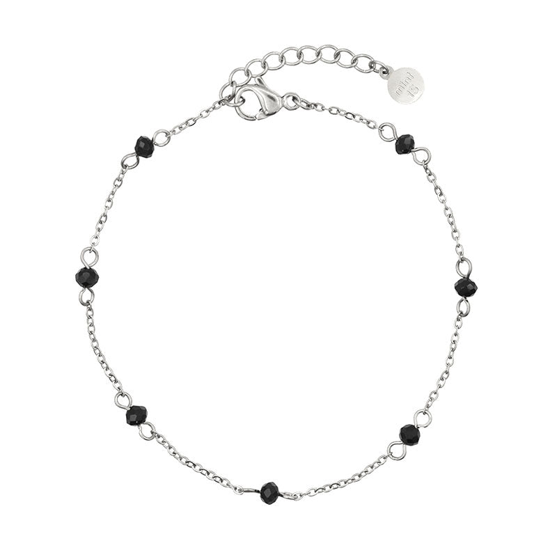 Little Chain & Dots Bracelet - Black