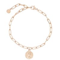 Chain & Coin Bracelet - Rose Gold