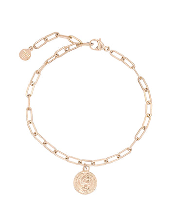 Chain & Coin Bracelet - Rose Gold