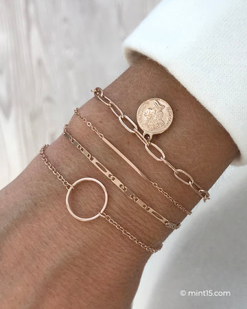 SALE - Rose Gold Bracelet Set - Just Rose Gold