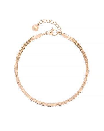 Snake Chain Bracelet - Rose Gold