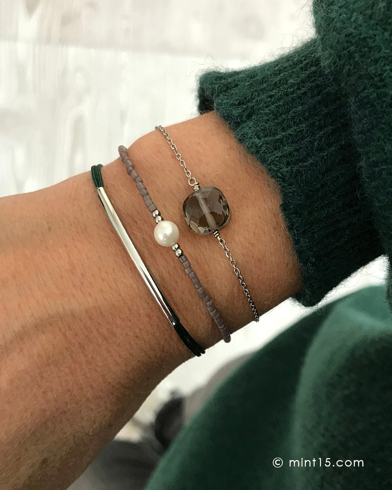 Zirkonia Bracelet - Smoked Topaz