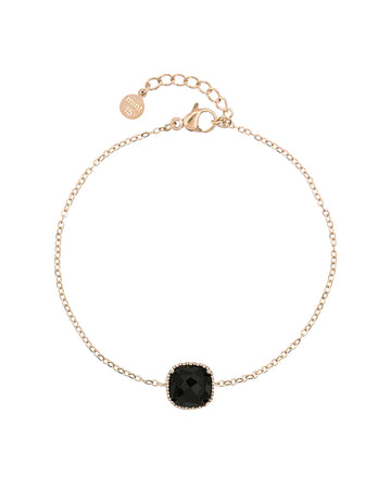 Black Onyx Bracelet - Rose Gold