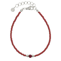 Diamond Bracelet - Deep Red
