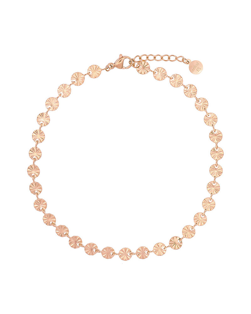 Flower Chain Anklet - Rose Gold