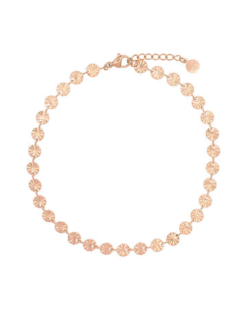 Flower Chain Anklet - Rose Gold