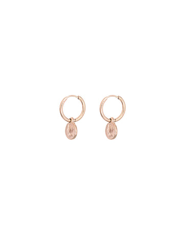 Little Coin Earrings - Rose Gold