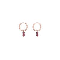 Minimalistic Earrings - Red Garnet