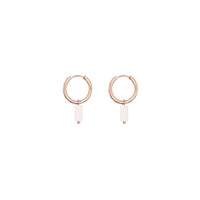 Minimalistic Earrings - Rose Quartz