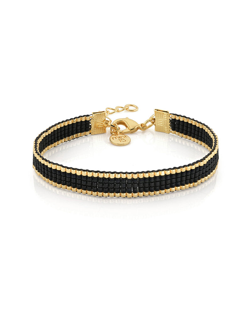 Beaded Bracelet 'Simplicity' - Matte Black - Last Stock!
