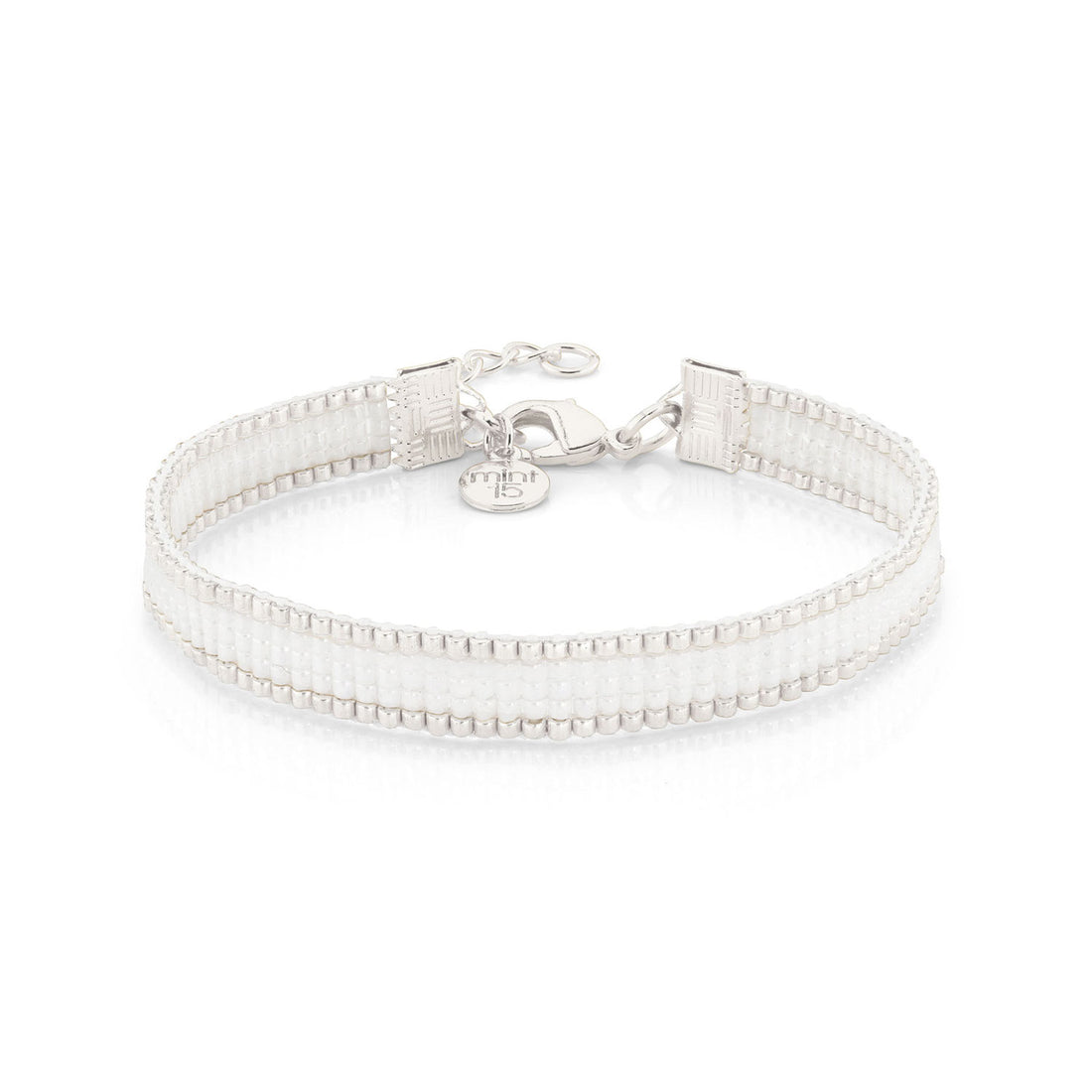 Perlenarmband 'Simplicity' - Glänzend Weiß
